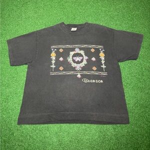 Vintage Southwestern Desert Flower Butterfly Floral Aztec M/L Boxy T Shirt